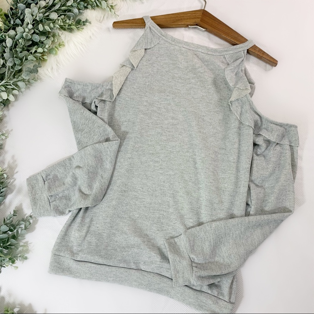 Cold Shoulder Sweatshirt made in USA - Picture 8 of 9